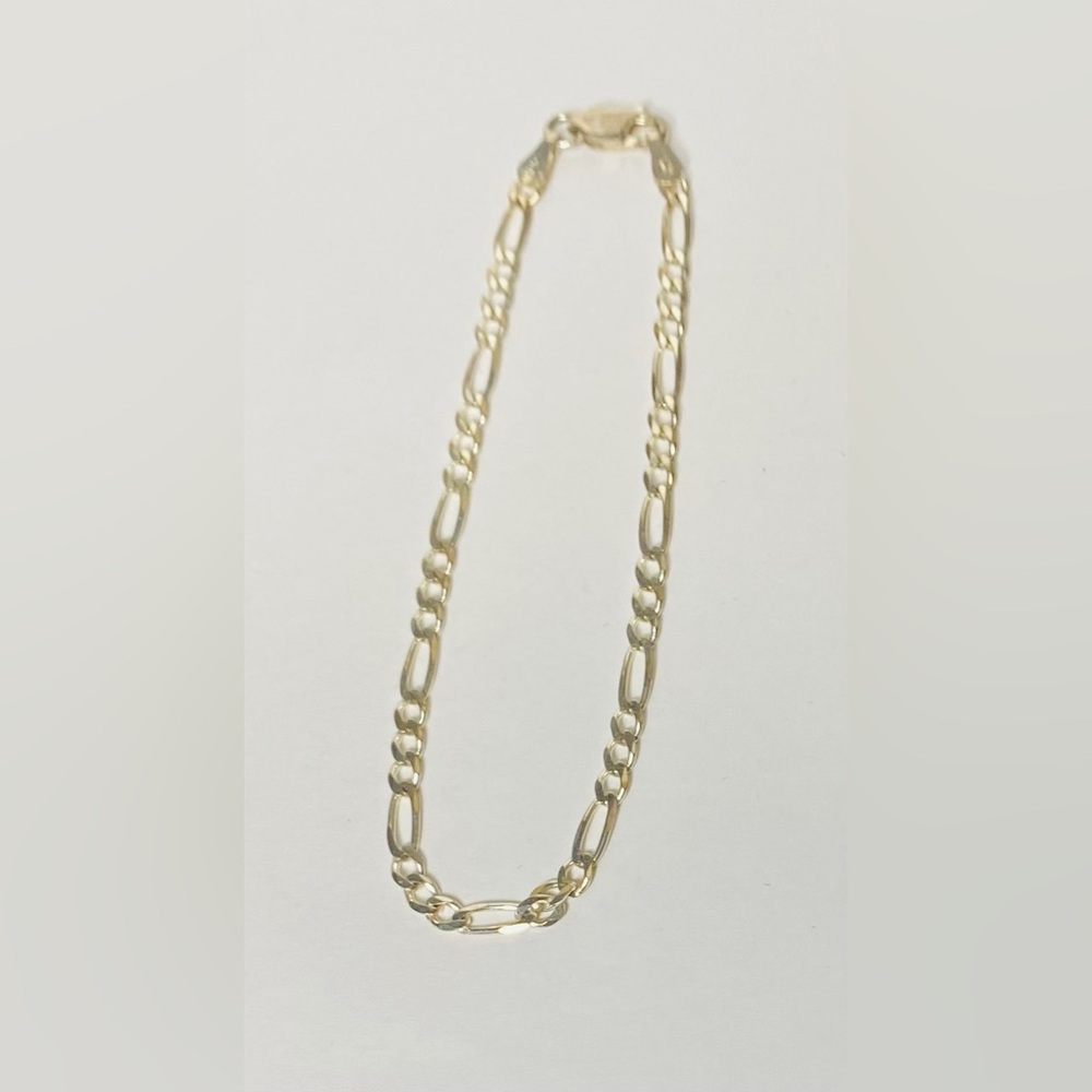925 Italy Silver Mixed Link Bracelet, Triple Ring Mark